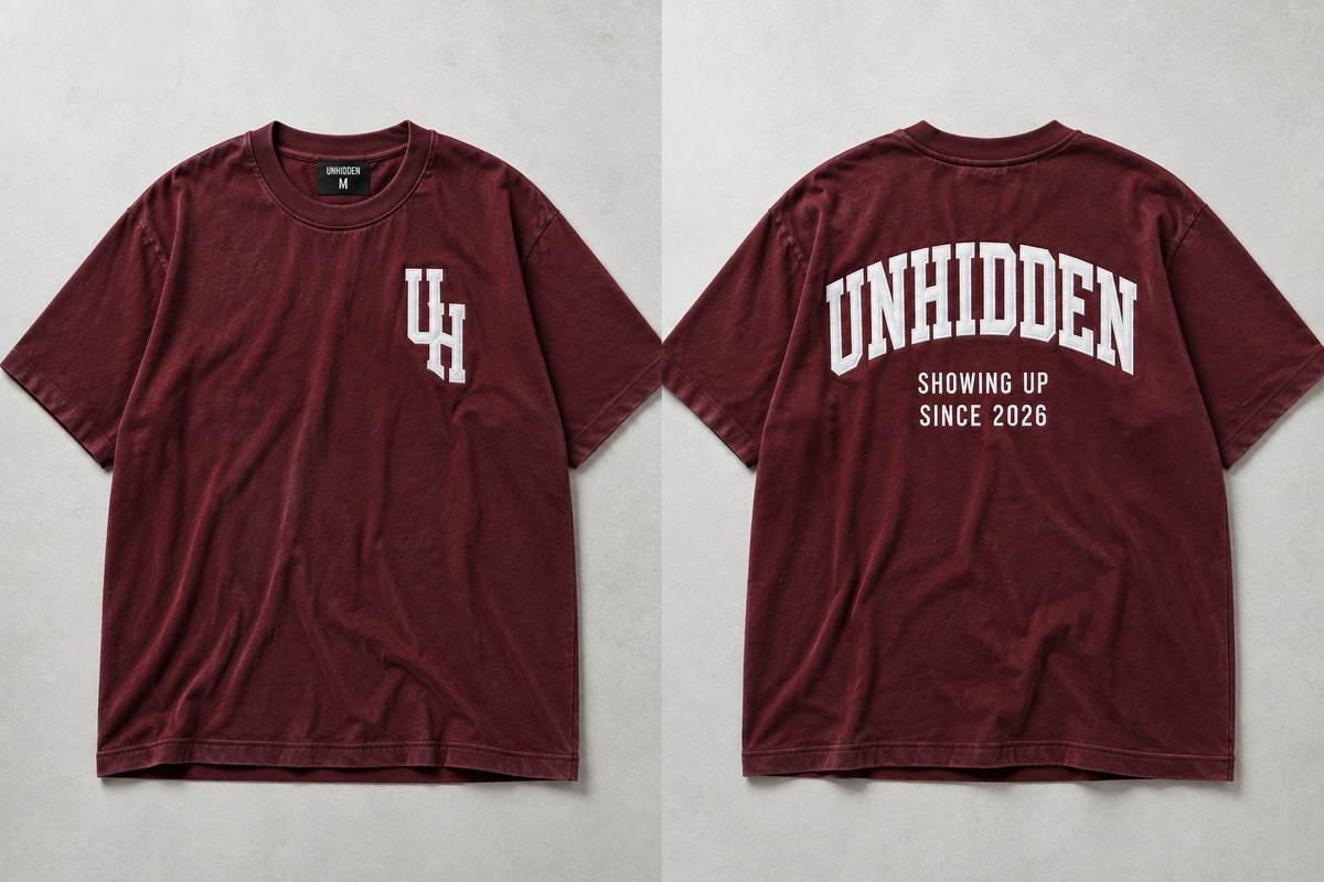 Heritage Tee | Maroon / White