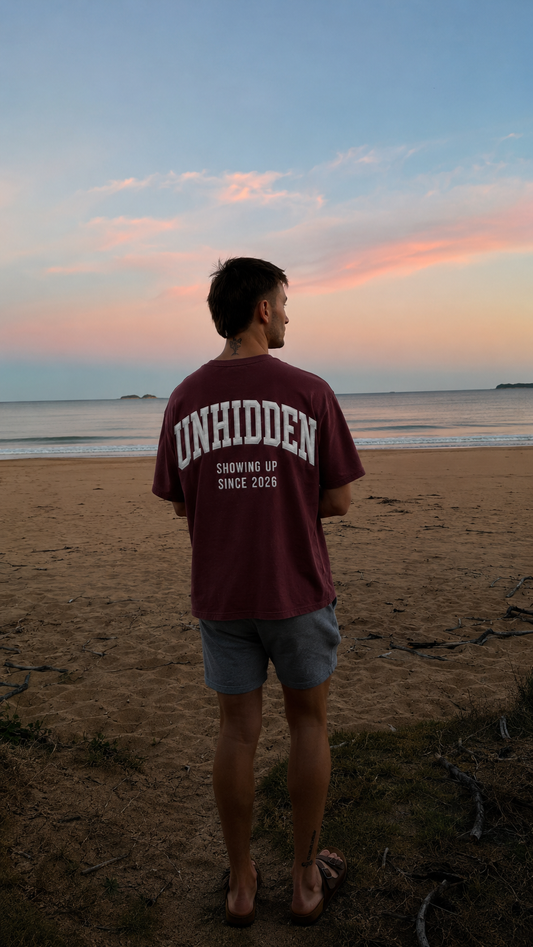 Heritage Tee | Maroon / White